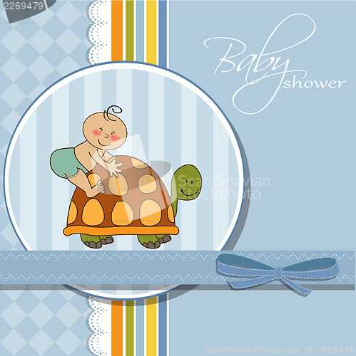 Image of funny baby boy announcement card