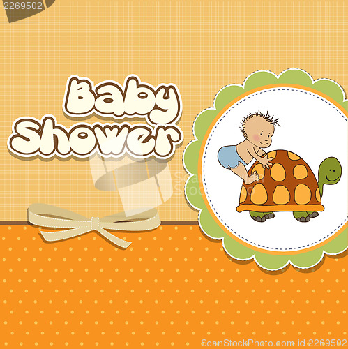 Image of funny baby boy announcement card