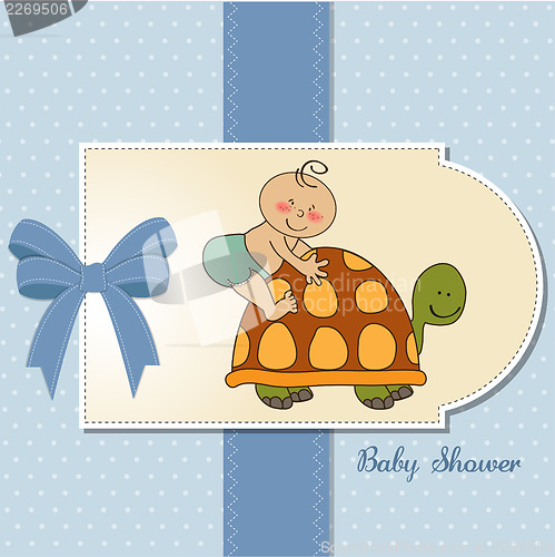 Image of funny baby boy announcement card