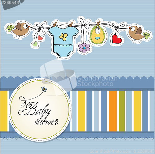 Image of baby boy shower card