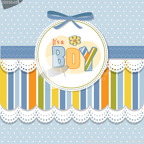 Image of baby boy announcement card