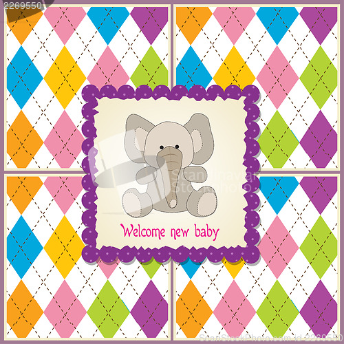 Image of romantic baby announcement card