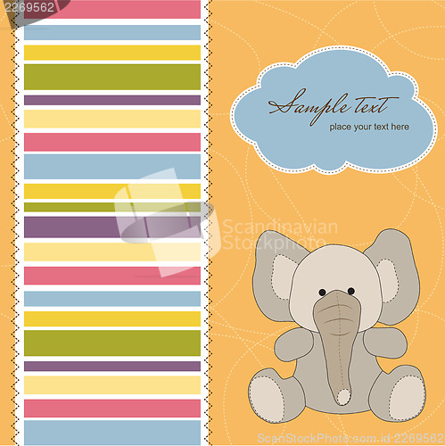 Image of delicate greeting card with elephant