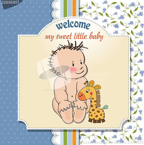 Image of baby boy shower card