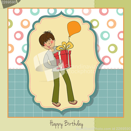 Image of birthday card with boy