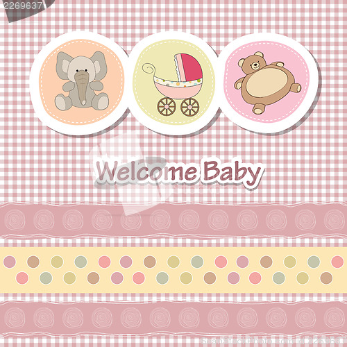 Image of baby shower card with funny animals