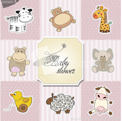 Image of baby shower card template