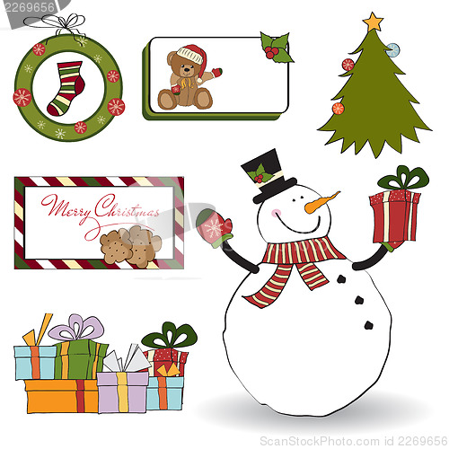 Image of Christmas decoration elements set