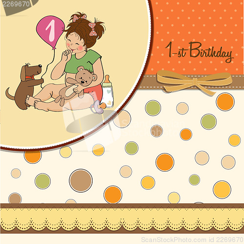 Image of little girl with at her first birthday