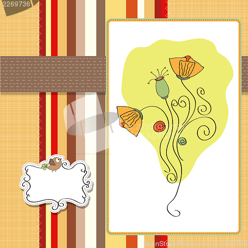 Image of thank you greeting card with flower