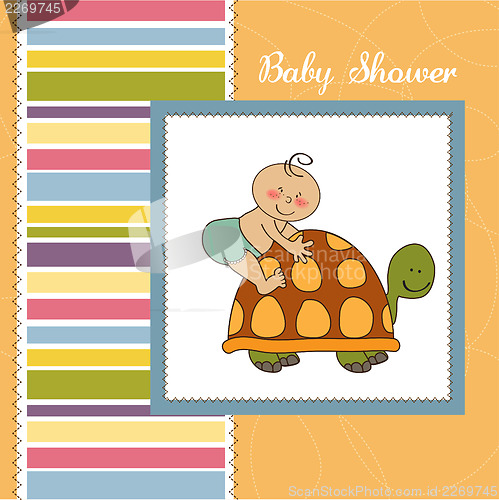 Image of funny baby boy announcement card