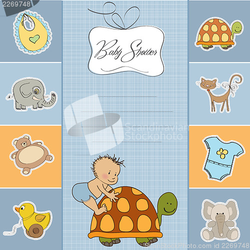 Image of funny baby boy announcement card