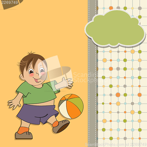 Image of little boy playing ball