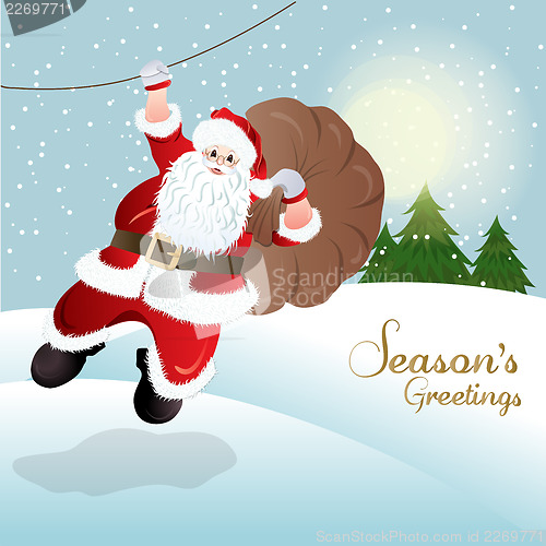 Image of Santa Claus, greeting card design