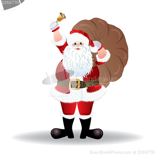 Image of Santa Claus, greeting card design