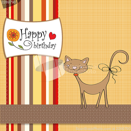 Image of birthday card with funny cat