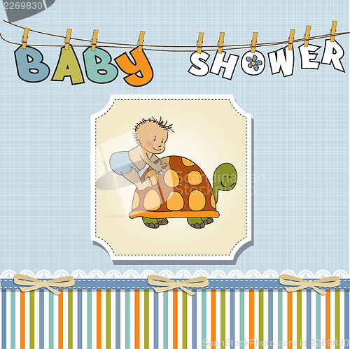 Image of funny baby boy announcement card
