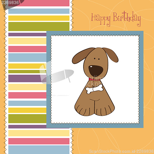 Image of birthday card with dog