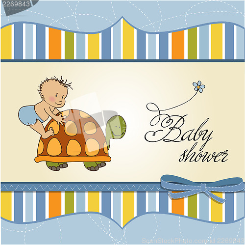 Image of funny baby boy announcement card