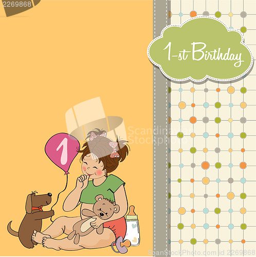 Image of little girl with at her first birthday