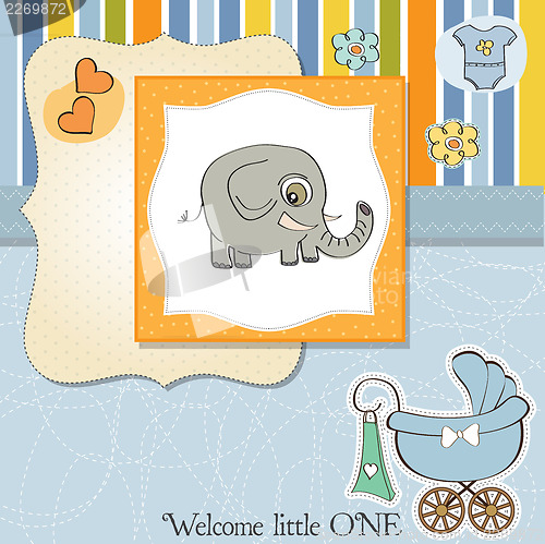 Image of romantic baby announcement card