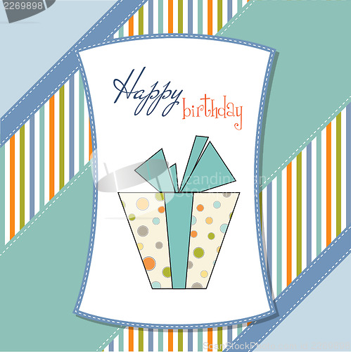 Image of birthday card with gift box