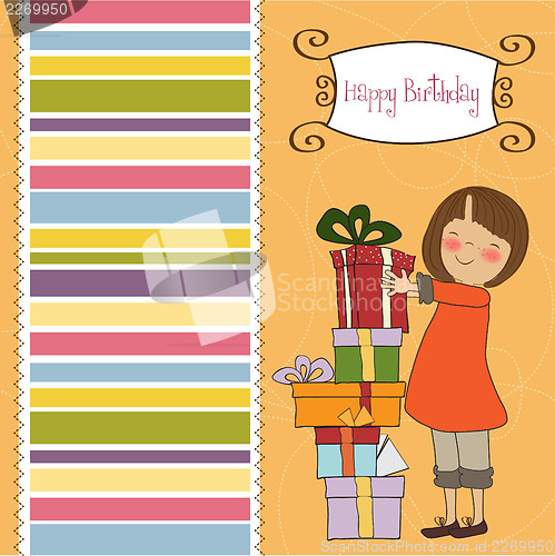 Image of young girl with gift