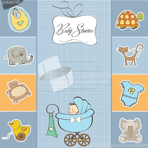 Image of baby boy shower card