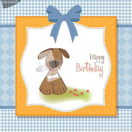 Image of birthday card with dog