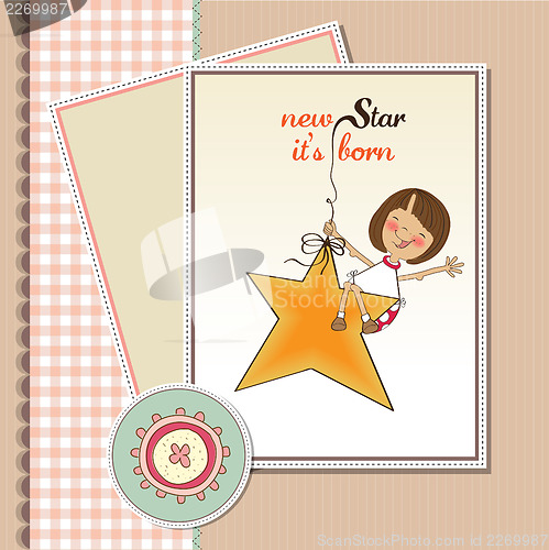 Image of new star it's born.welcome baby card