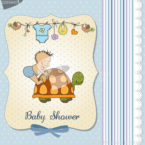 Image of funny baby boy announcement card