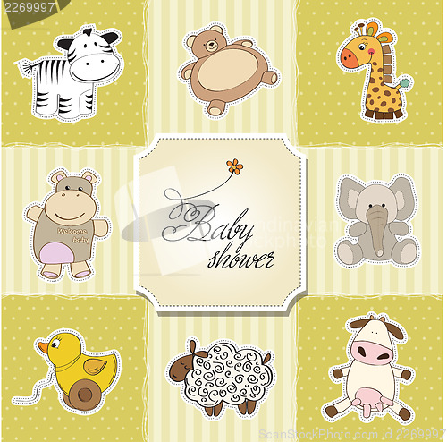 Image of baby shower card template