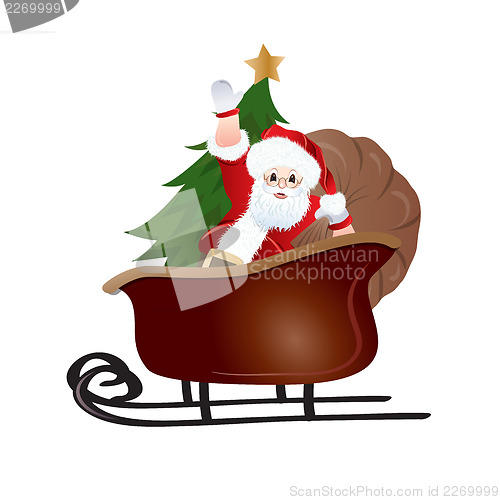 Image of Santa Claus, greeting card design