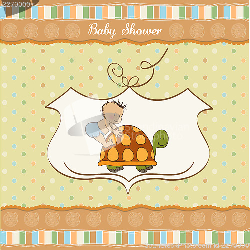 Image of funny baby boy announcement card