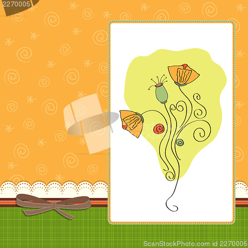 Image of thank you greeting card with flower