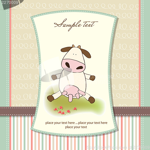 Image of fun greeting card with cow