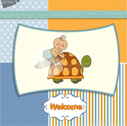 Image of funny baby boy announcement card