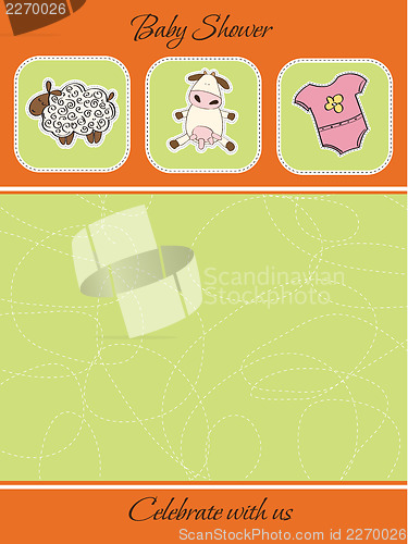 Image of cute baby shower card