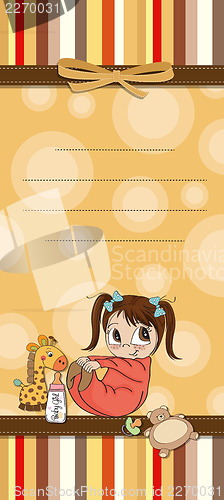 Image of funny baby shower cartoon card