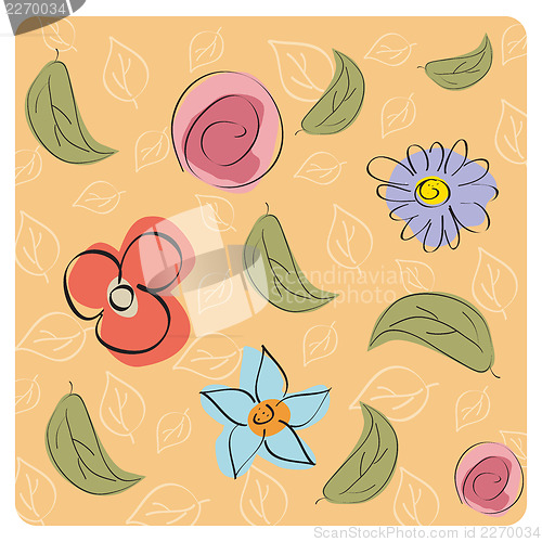 Image of seamless floral background