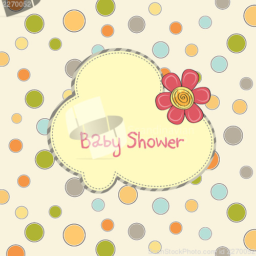 Image of baby shower card with flower
