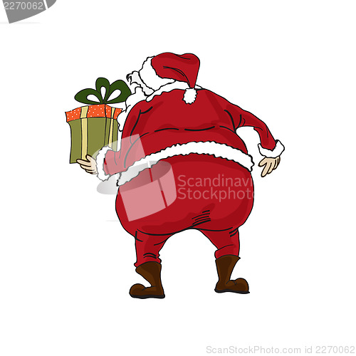 Image of Santa isolated on white backgound