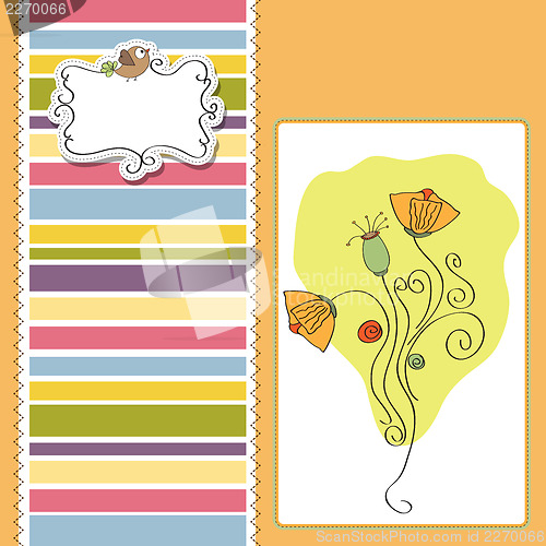 Image of thank you greeting card with flower
