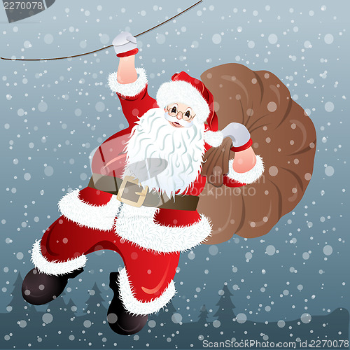 Image of Santa Claus, greeting card design