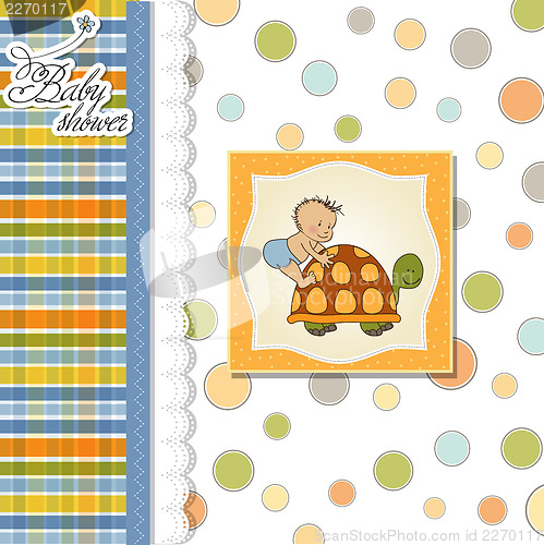 Image of funny baby boy announcement card