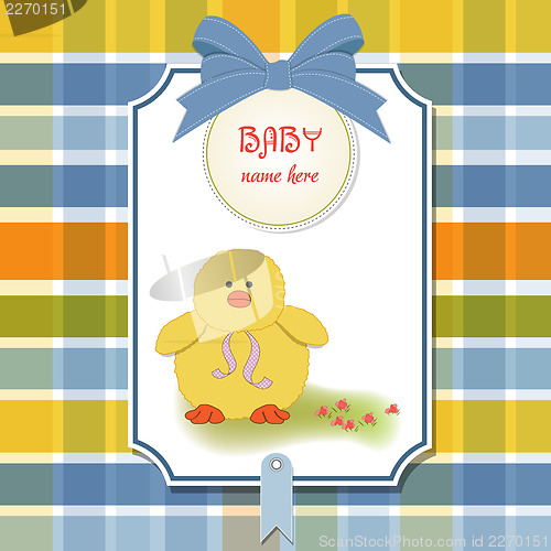 Image of new baby card with little duck