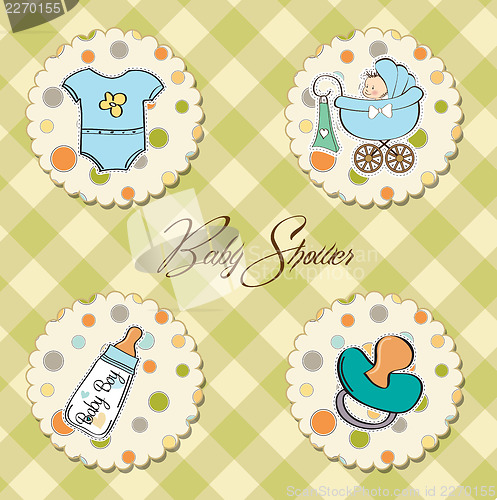 Image of cartoon baby boy items collection