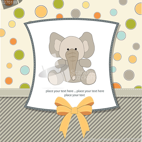 Image of delicate greeting card with elephant