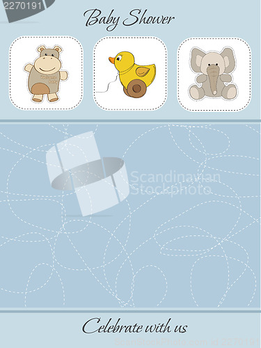 Image of cute baby boy shower card