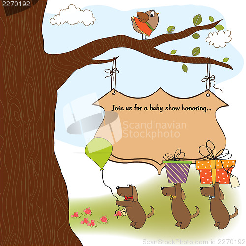 Image of baby shower announcement card